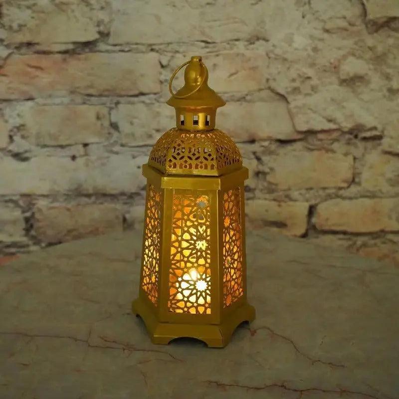 MR025 Gold Candle Holders Candlestick Home Decoration, Moroccan candle holder retro - Mariam's Collection