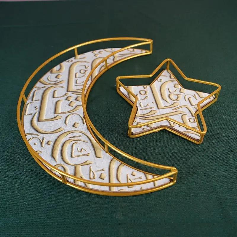 MR029 Ramadan Tray, Iron Festive Moon Tray - Mariam's Collection