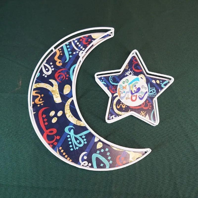 MR029 Ramadan Tray, Iron Festive Moon Tray - Mariam's Collection