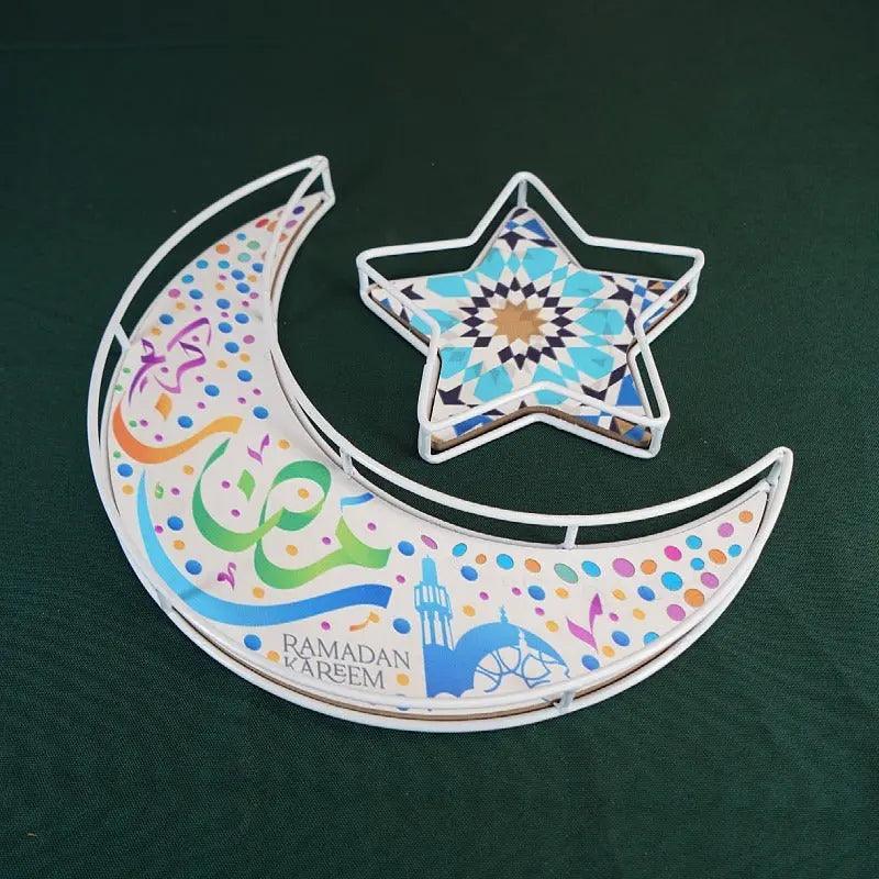 MR029 Ramadan Tray, Iron Festive Moon Tray - Mariam's Collection