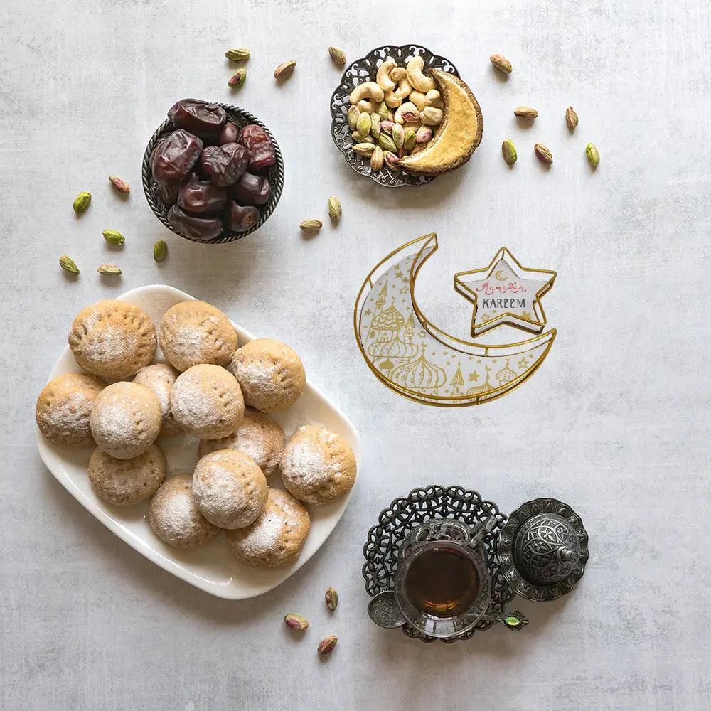 MR029 Ramadan Tray, Iron Festive Moon Tray - Mariam's Collection