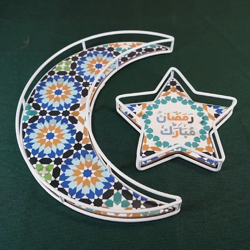 MR029 Ramadan Tray, Iron Festive Moon Tray - Mariam's Collection