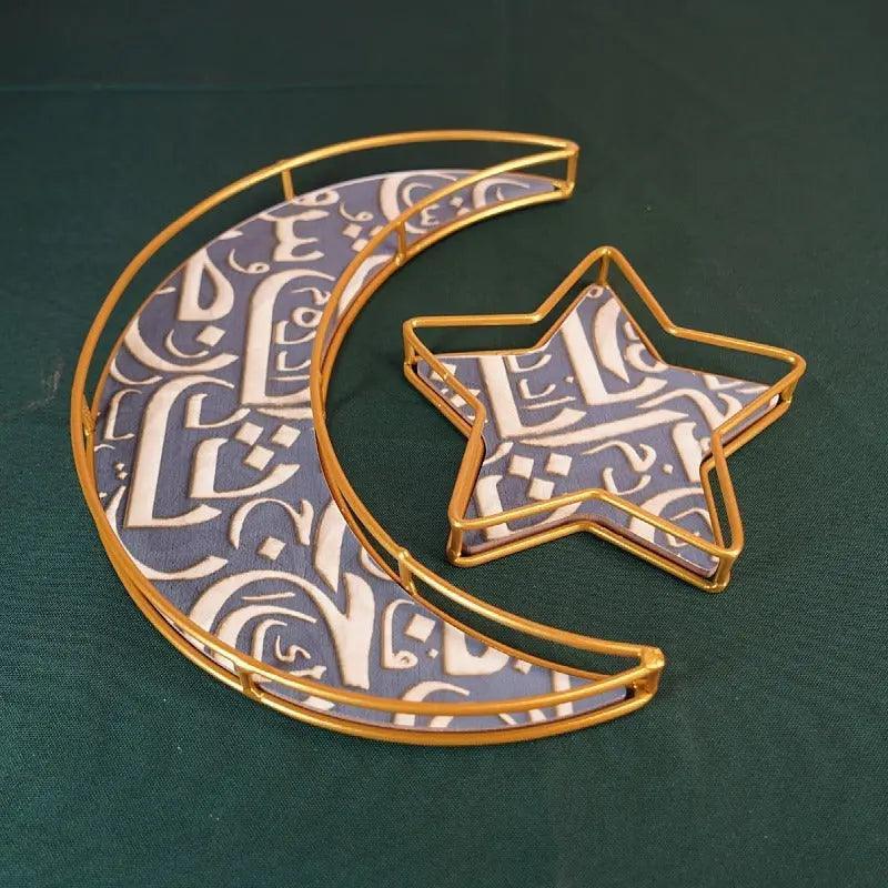 MR029 Ramadan Tray, Iron Festive Moon Tray - Mariam's Collection