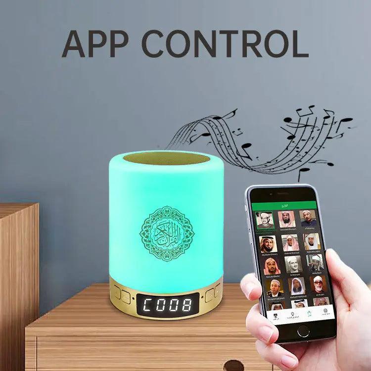 MR031 Bluetooth Quran Speaker Lamp SQ122, Nightlight Smart App Controls Player - Mariam's Collection