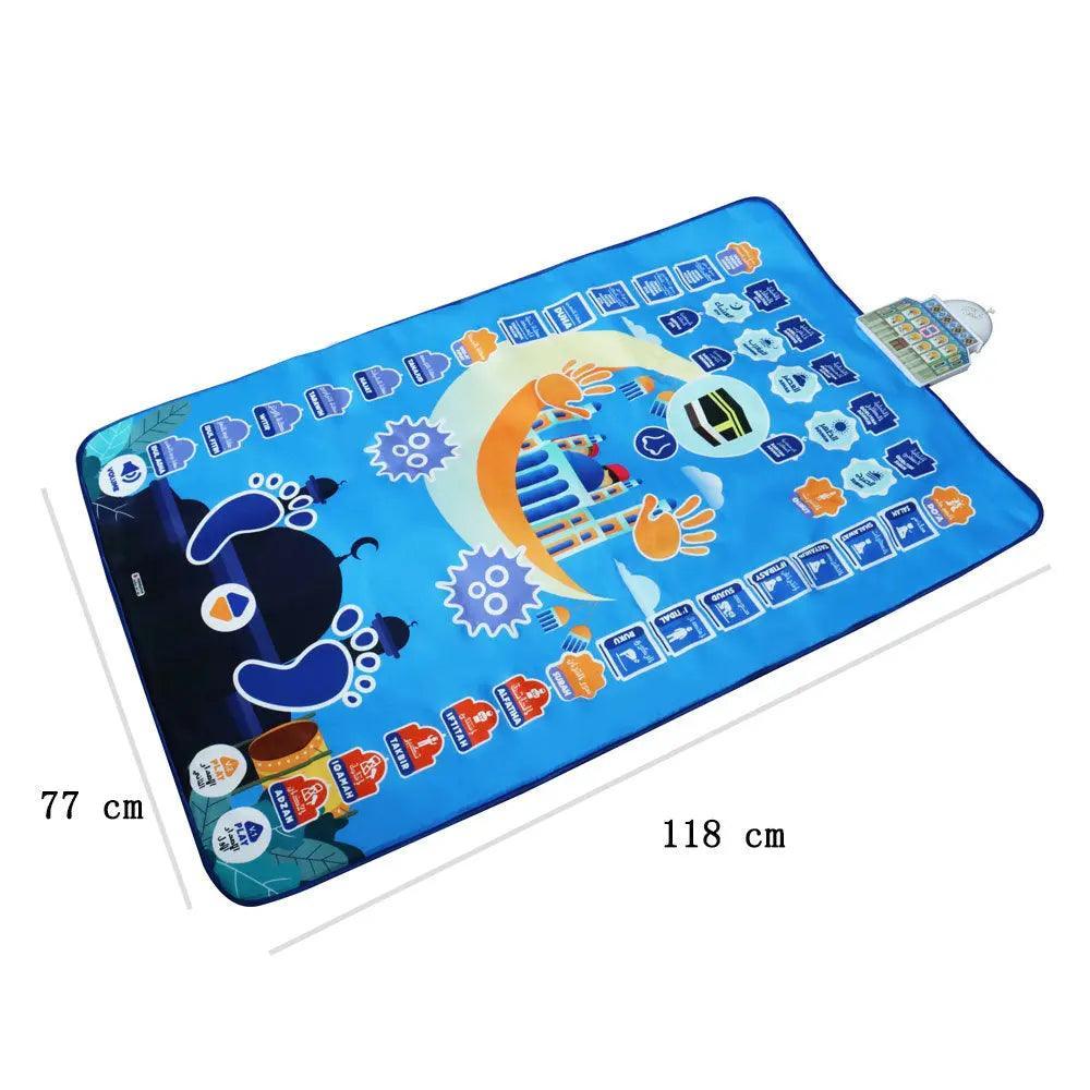 MR032 Electronic Interactive Children Prayer Mat, Islam Kids Educational Prayer Carpet - Mariam's Collection