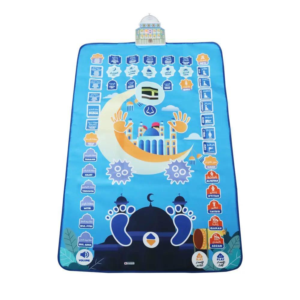 MR032 Electronic Interactive Children Prayer Mat, Islam Kids Educational Prayer Carpet - Mariam's Collection