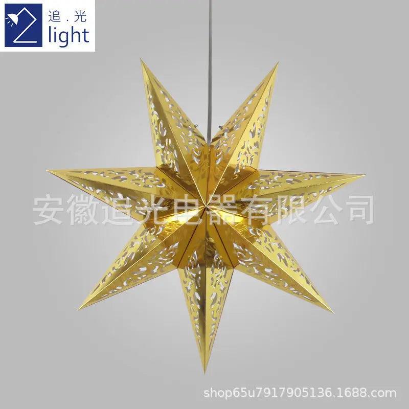 MR035 Hollow Star Hanging, Eid Mubarak Christmas Ramadan Decoration - Mariam's Collection