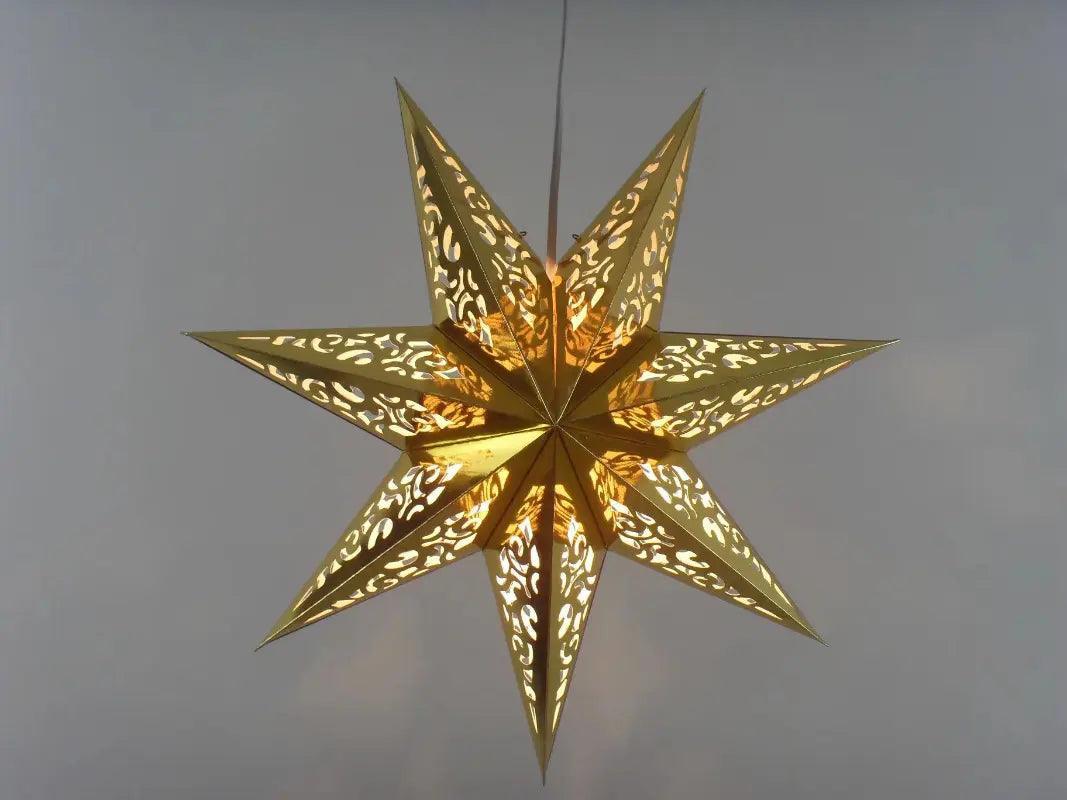 MR035 Hollow Star Hanging, Eid Mubarak Christmas Ramadan Decoration - Mariam's Collection