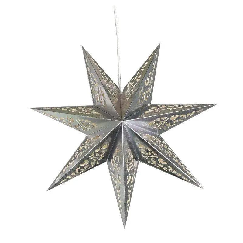 MR035 Hollow Star Hanging, Eid Mubarak Christmas Ramadan Decoration - Mariam's Collection