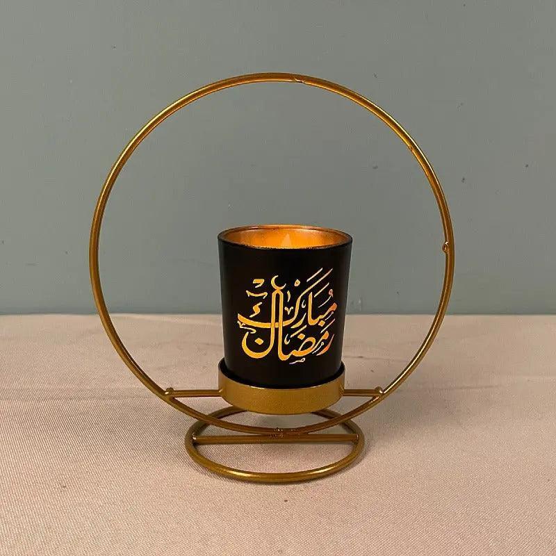 MR041 iron candlestick moon star lamp, ramadan decoration - Mariam's Collection