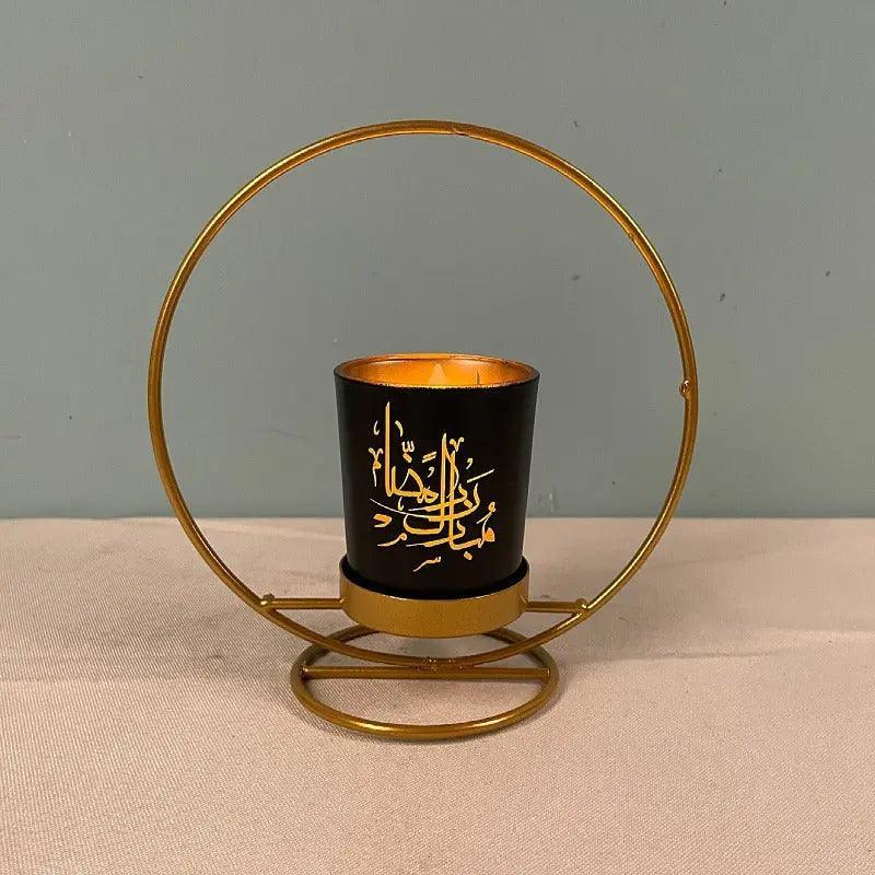 MR041 iron candlestick moon star lamp, ramadan decoration - Mariam's Collection