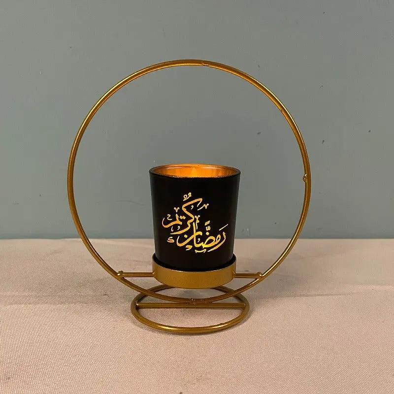 MR041 iron candlestick moon star lamp, ramadan decoration - Mariam's Collection