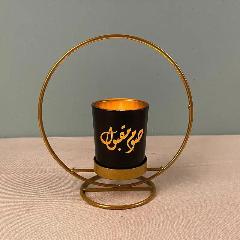 MR041 iron candlestick moon star lamp, ramadan decoration - Mariam's Collection