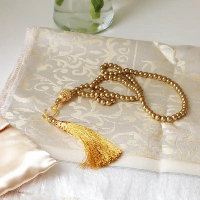 MR048 Luxury Prayer Mat and Tasbeeh Set - Mariam's Collection