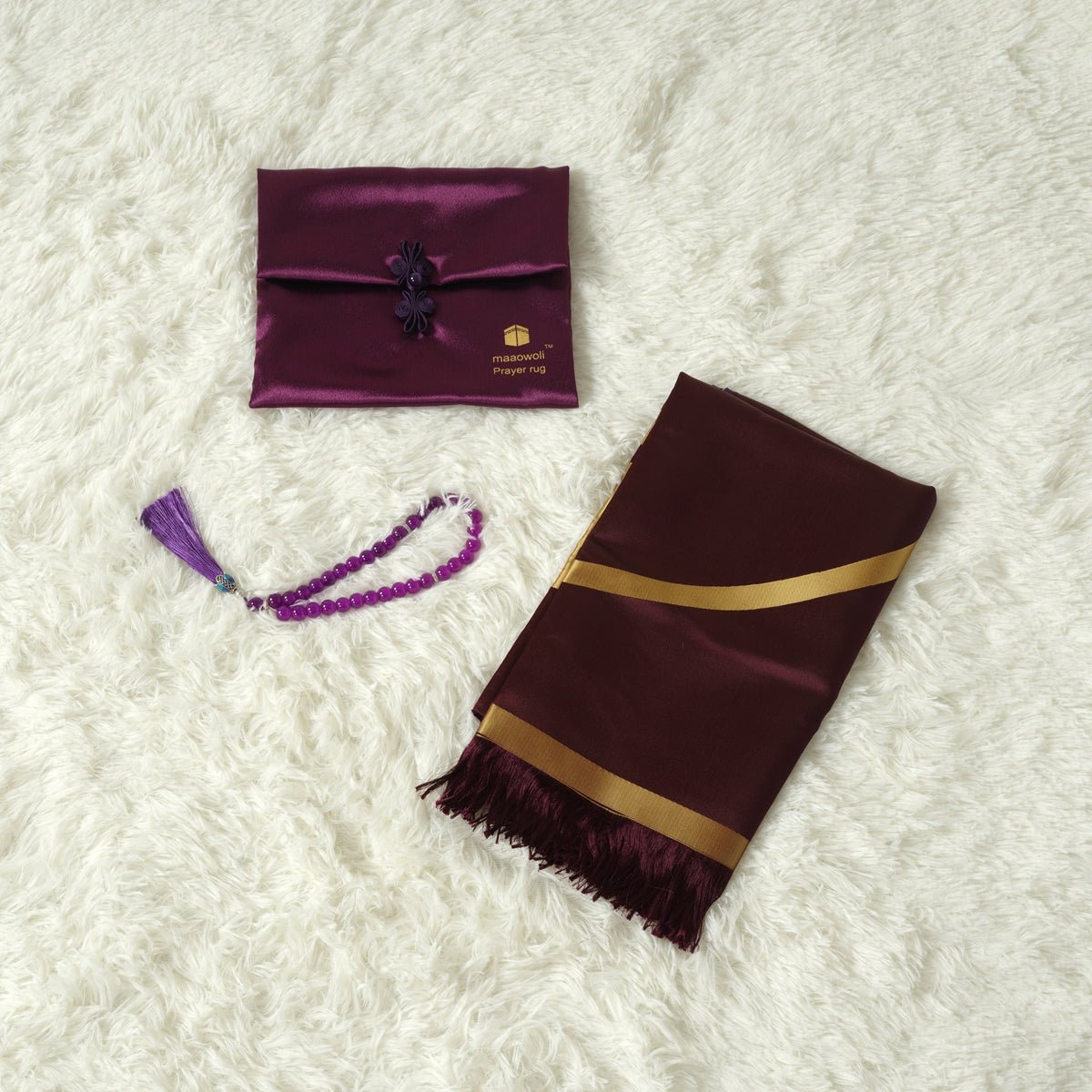 MR065 Eco - Friendly New Luxury Prayer Mat and Tasbeeh Set - Mariam's Collection