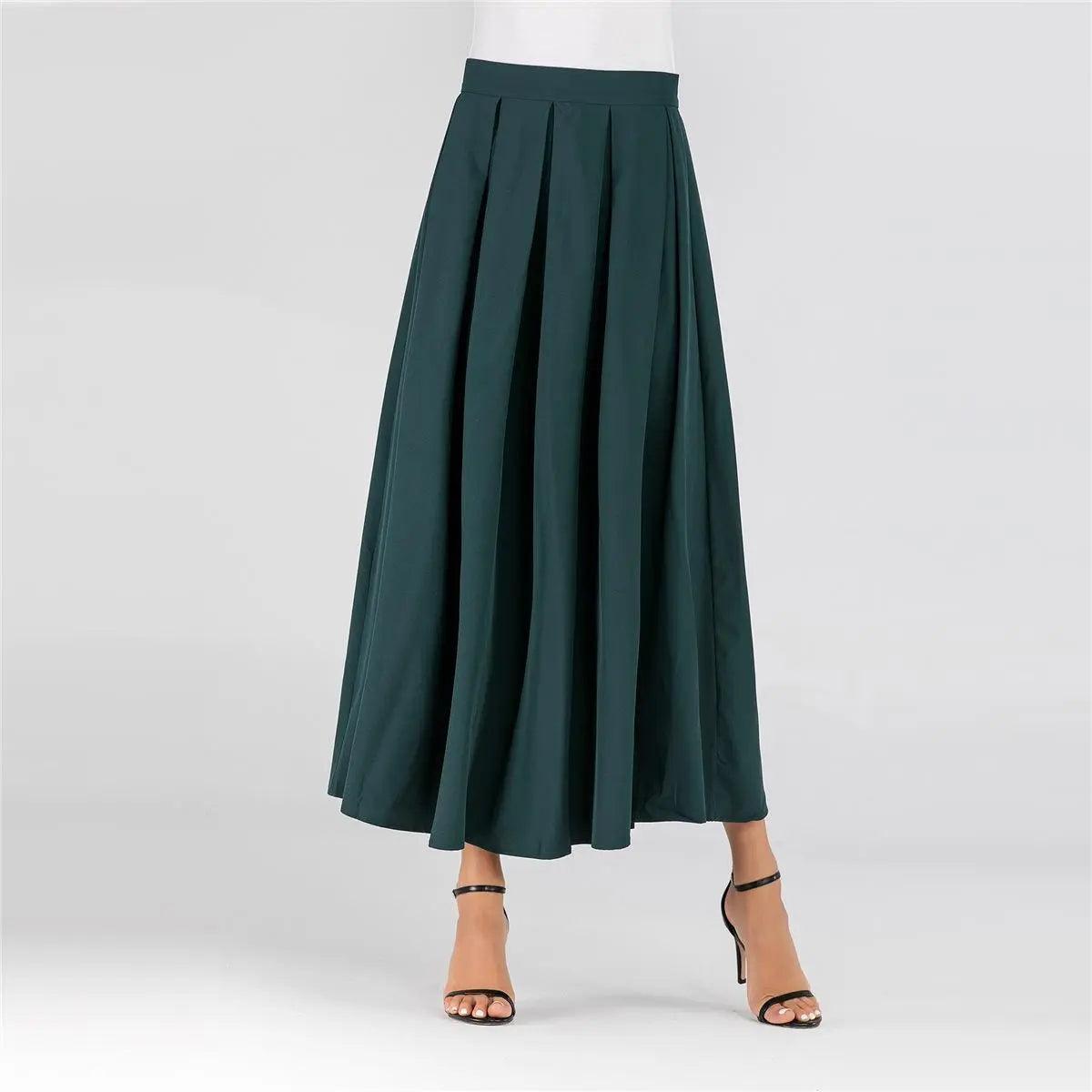 MS001 High Waist Midi Long Plain Skirt - Mariam's Collection