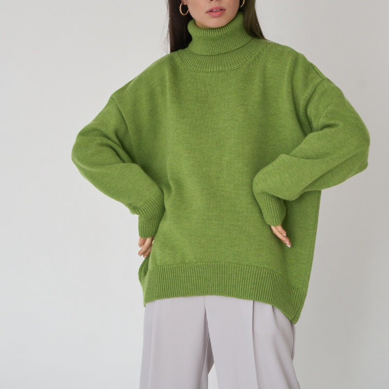 MS055 Classic Versatile Turtleneck Pullover Sweater - Mariam's Collection