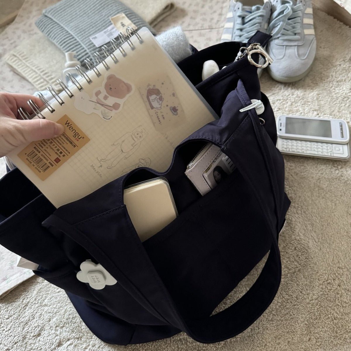Multi-Pocket School & Work Tote Bag（MAC463） - Mariam's Collection