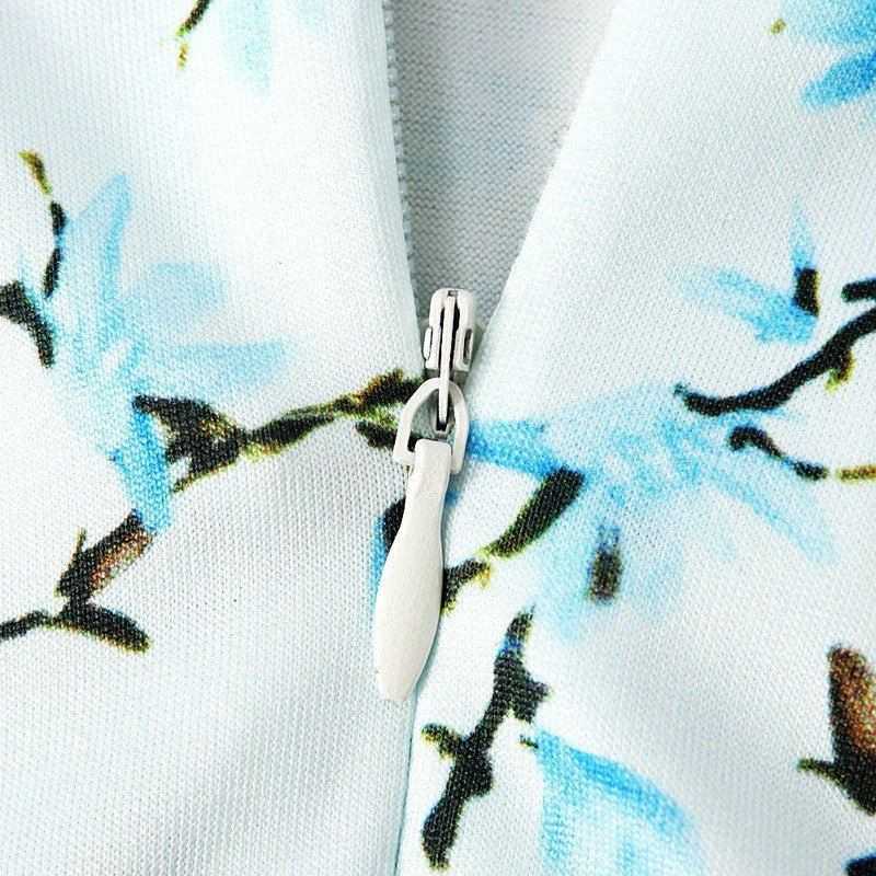 Muslimah Girls Blue Floral Dress & Khimar Set (MKG027) - Mariam's Collection