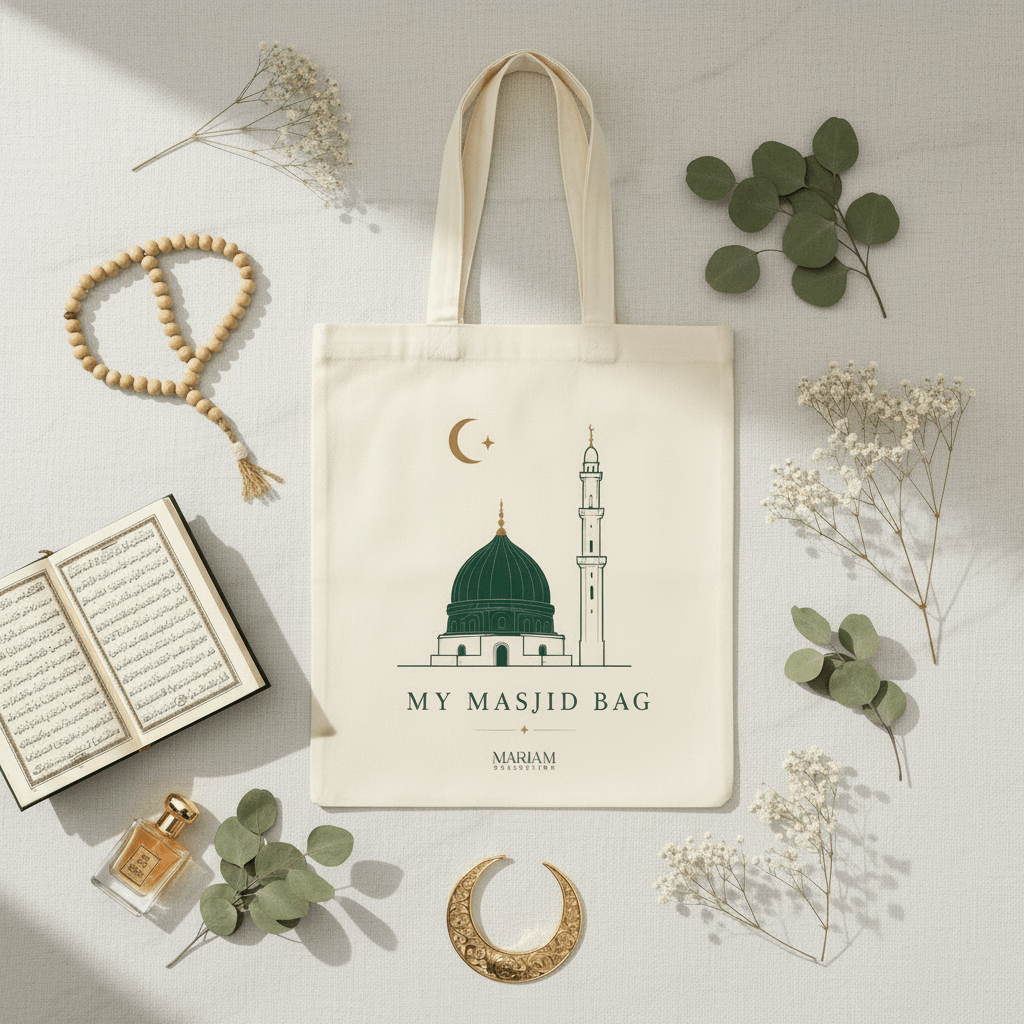 My Masjid Canvas Tote Bag(MAC435) - Mariam's Collection