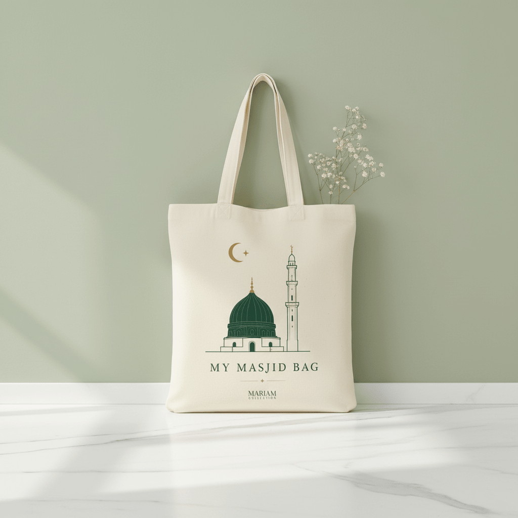 My Masjid Canvas Tote Bag(MAC435) - Mariam's Collection