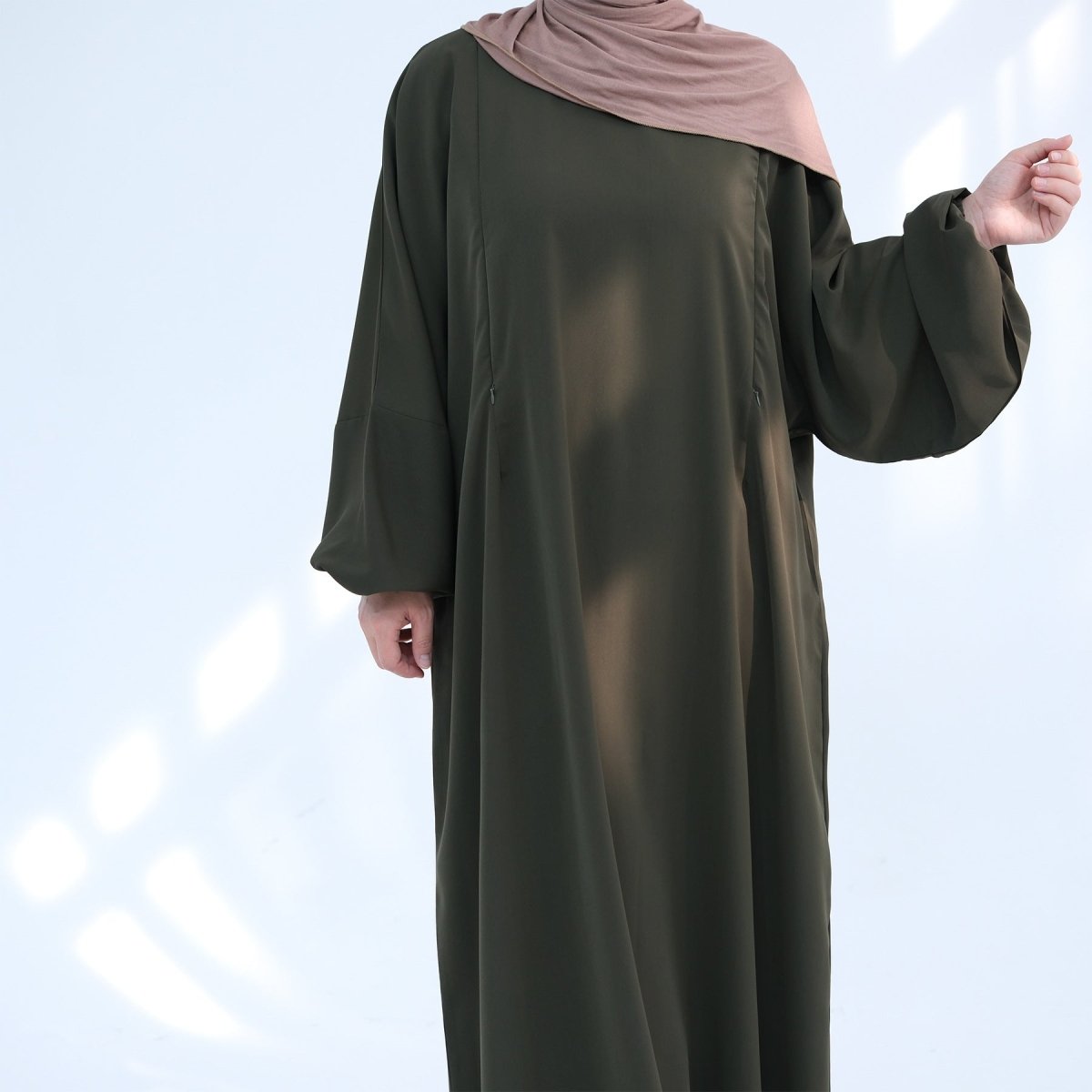 Nida Fabric Nursing Abaya(MA387) - Mariam's Collection