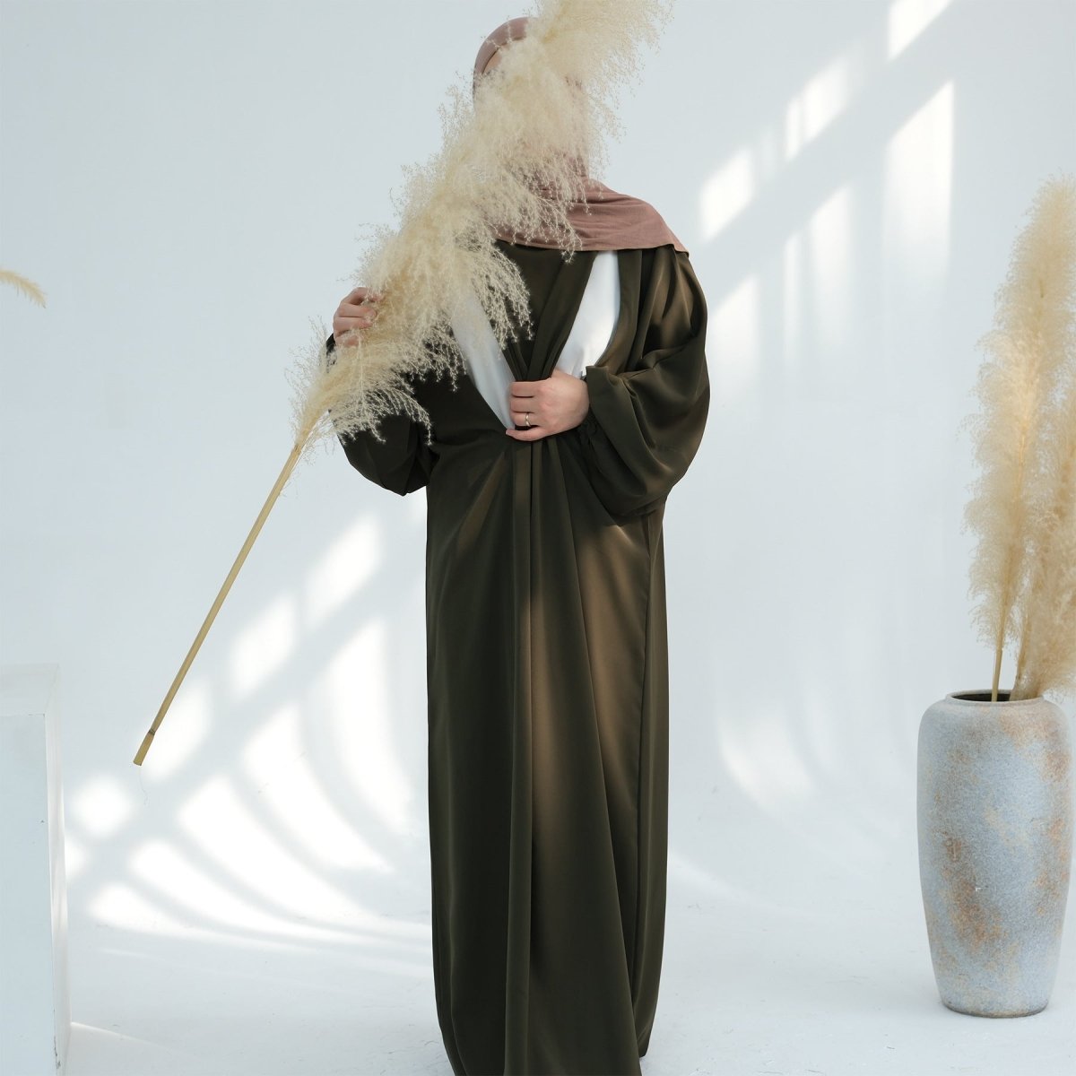 Nida Fabric Nursing Abaya(MA387) - Mariam's Collection