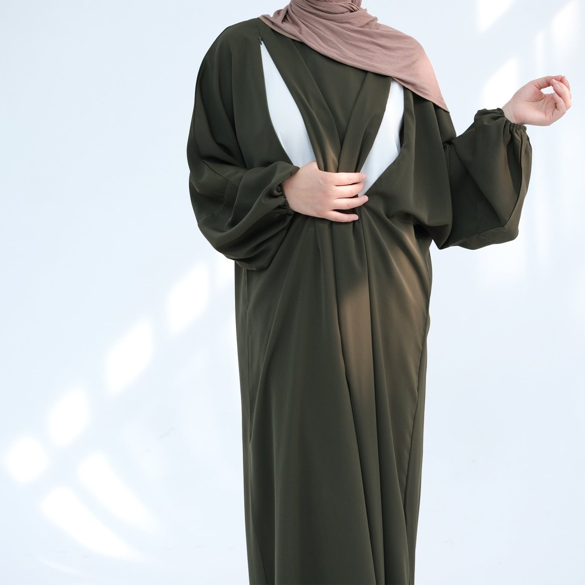Nida Fabric Nursing Abaya(MA387) - Mariam's Collection