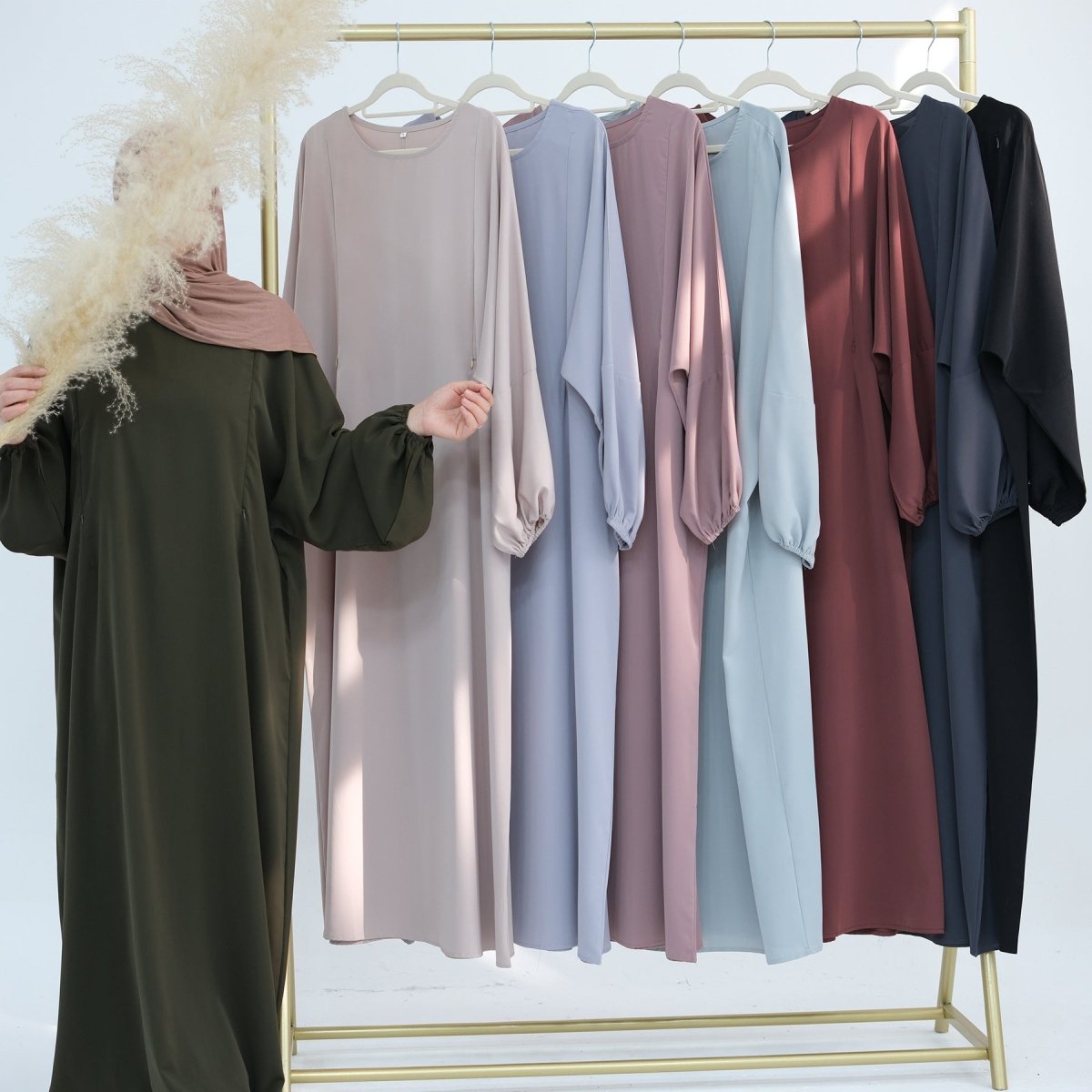 Nida Fabric Nursing Abaya(MA387) - Mariam's Collection