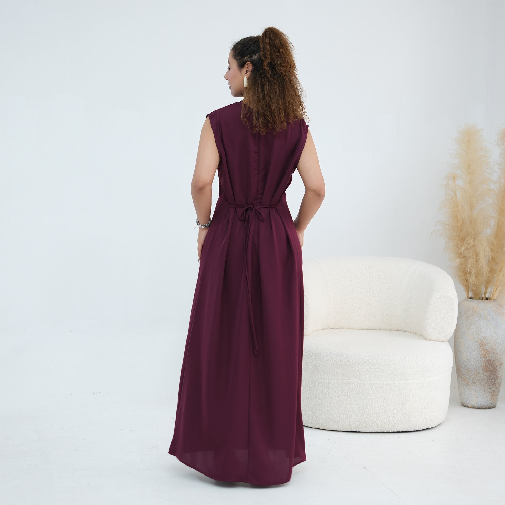 Nida Open Abaya & Hijab Set(MOA344) - Mariam's Collection