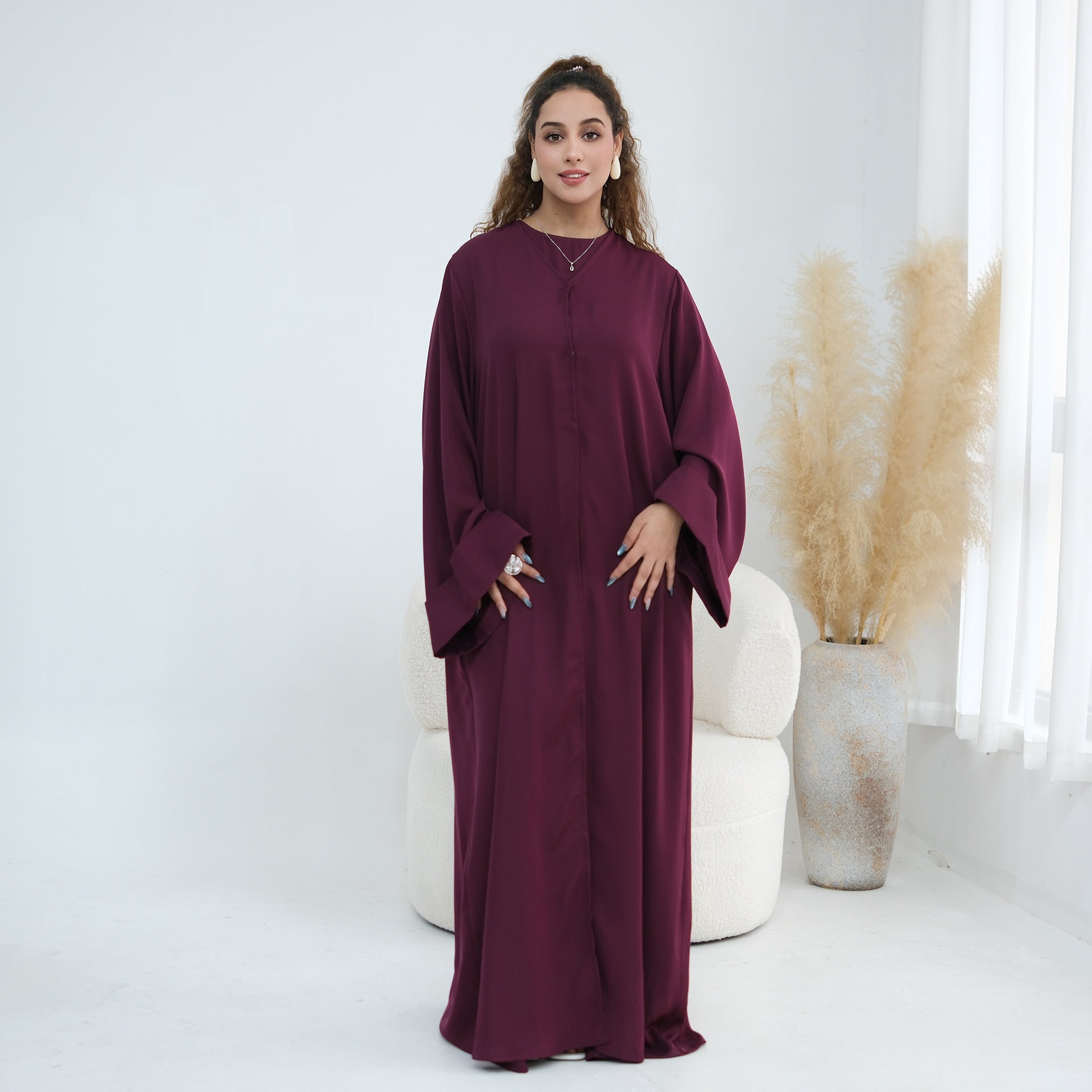 Nida Open Abaya & Hijab Set(MOA344) - Mariam's Collection