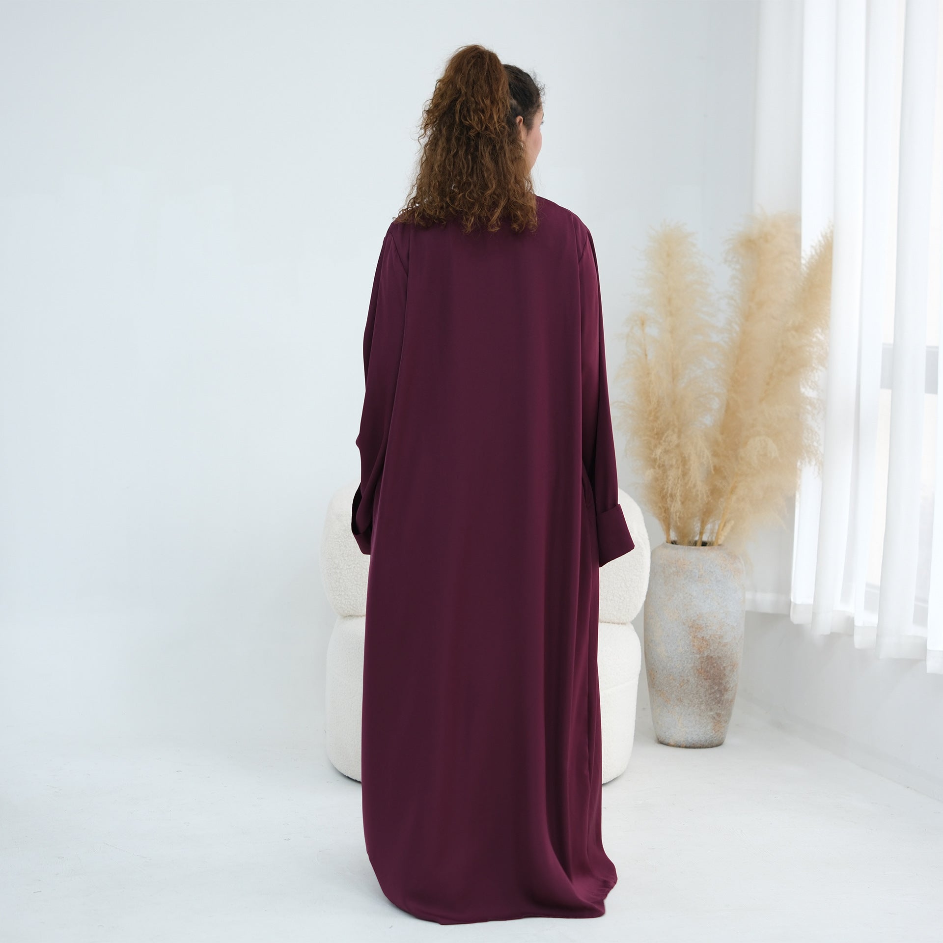 Nida Open Abaya & Hijab Set(MOA344) - Mariam's Collection