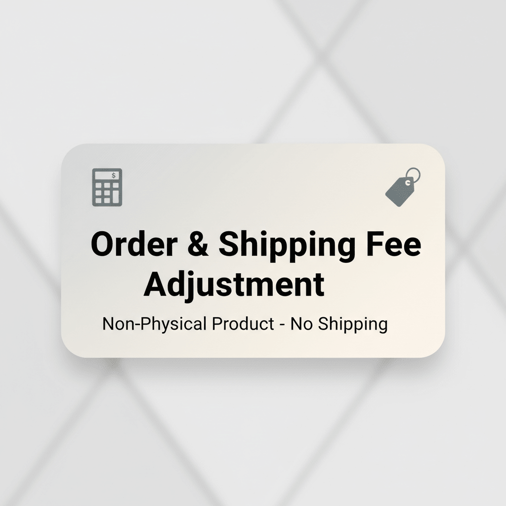 Order & Shipping Fee Adjustment - Mariam's Collection