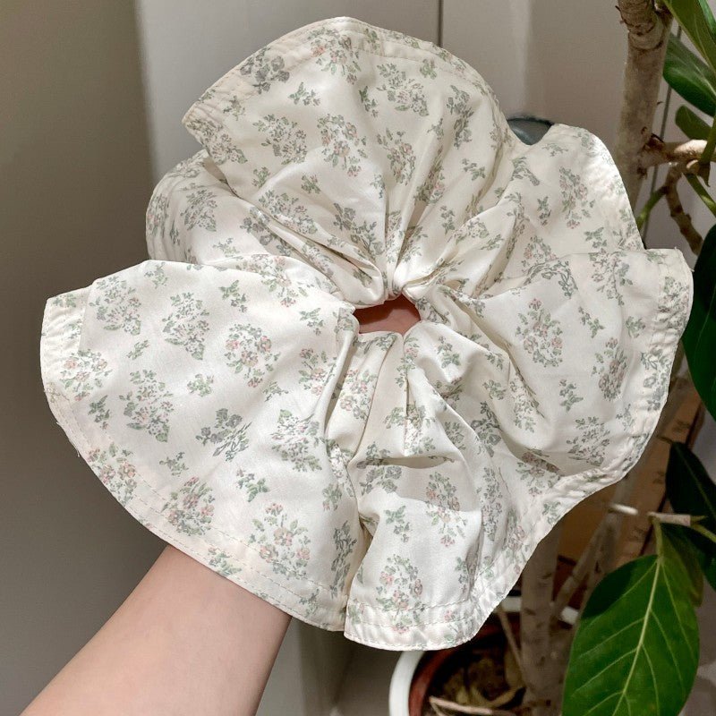 Oversized Floral Scrunchie Hair Tie（MAC453） - Mariam's Collection