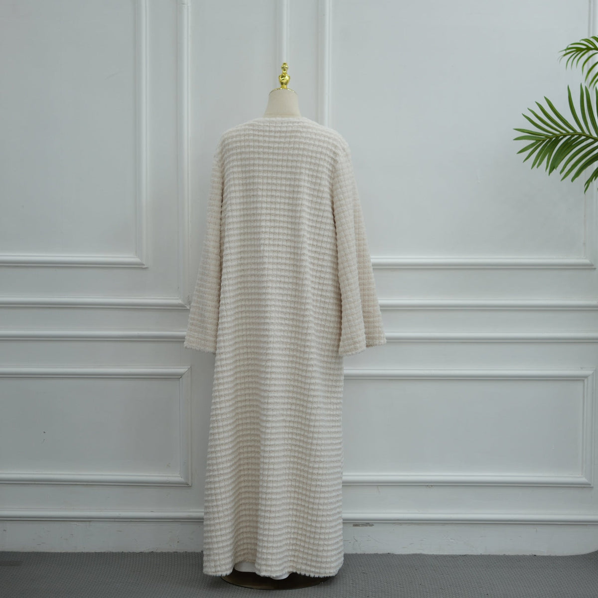 Oversized Fuzzy Knit Maxi Cardigan(MOA350) - Mariam's Collection