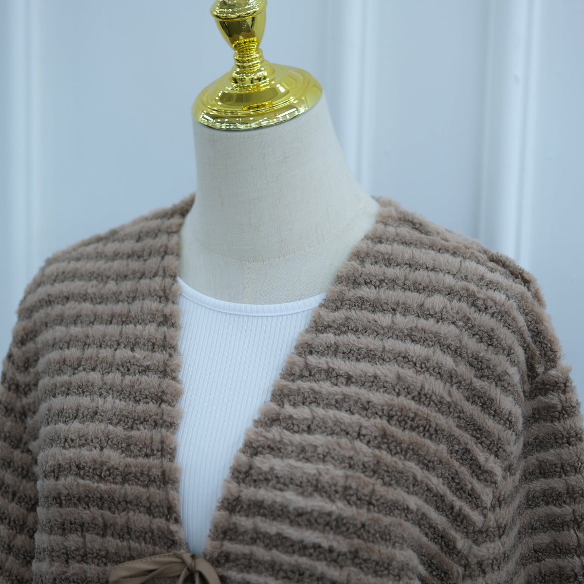 Oversized Fuzzy Knit Maxi Cardigan(MOA350) - Mariam's Collection