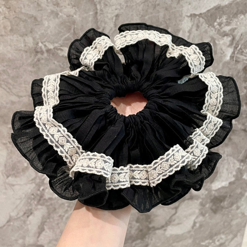 Oversized Ruffled Scrunchie Hair Tie（MAC455） - Mariam's Collection