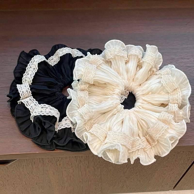 Oversized Ruffled Scrunchie Hair Tie（MAC455） - Mariam's Collection