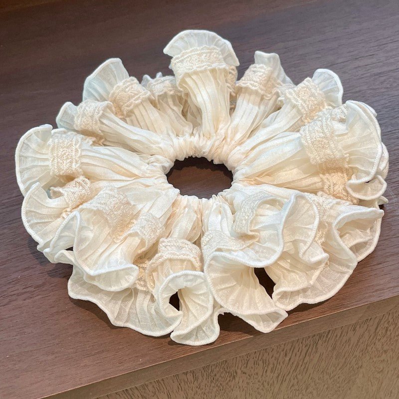 Oversized Ruffled Scrunchie Hair Tie（MAC455） - Mariam's Collection