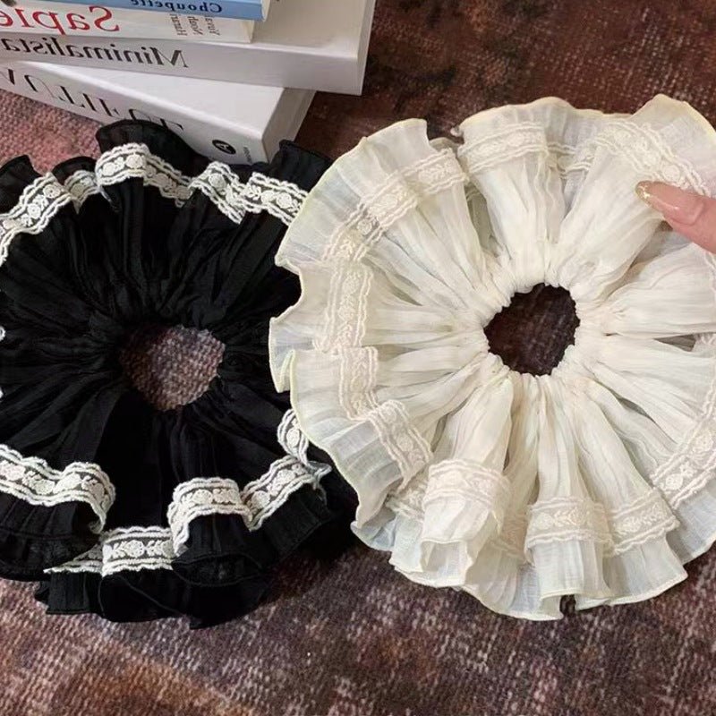 Oversized Ruffled Scrunchie Hair Tie（MAC455） - Mariam's Collection