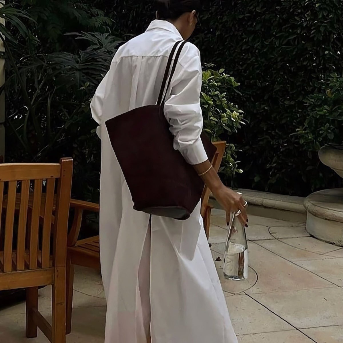 Oversized Shirt Dress with Side Slits(MS332) - Mariam's Collection