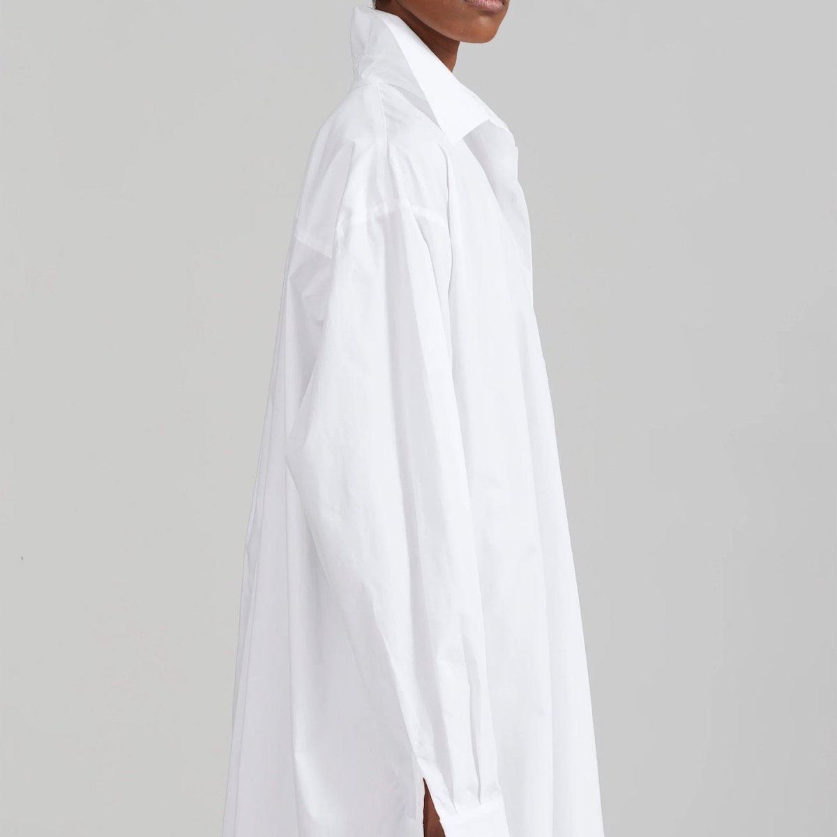 Oversized Shirt Dress with Side Slits(MS332) - Mariam's Collection