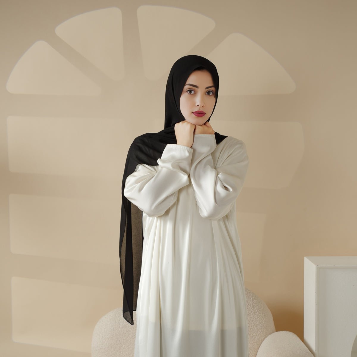 🎁 Plain Chiffon Shawl, Extra Fine Chiffon Hijab (MH067) (100% off) - Mariam's Collection