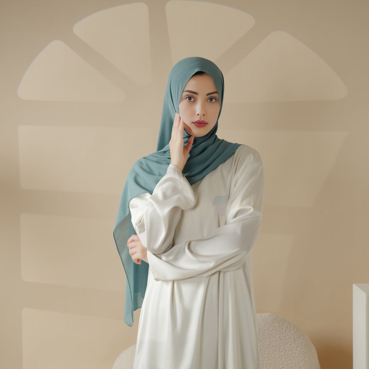 Plain Chiffon Shawl, Extra Fine Chiffon Hijab (MH067) - Mariam's Collection