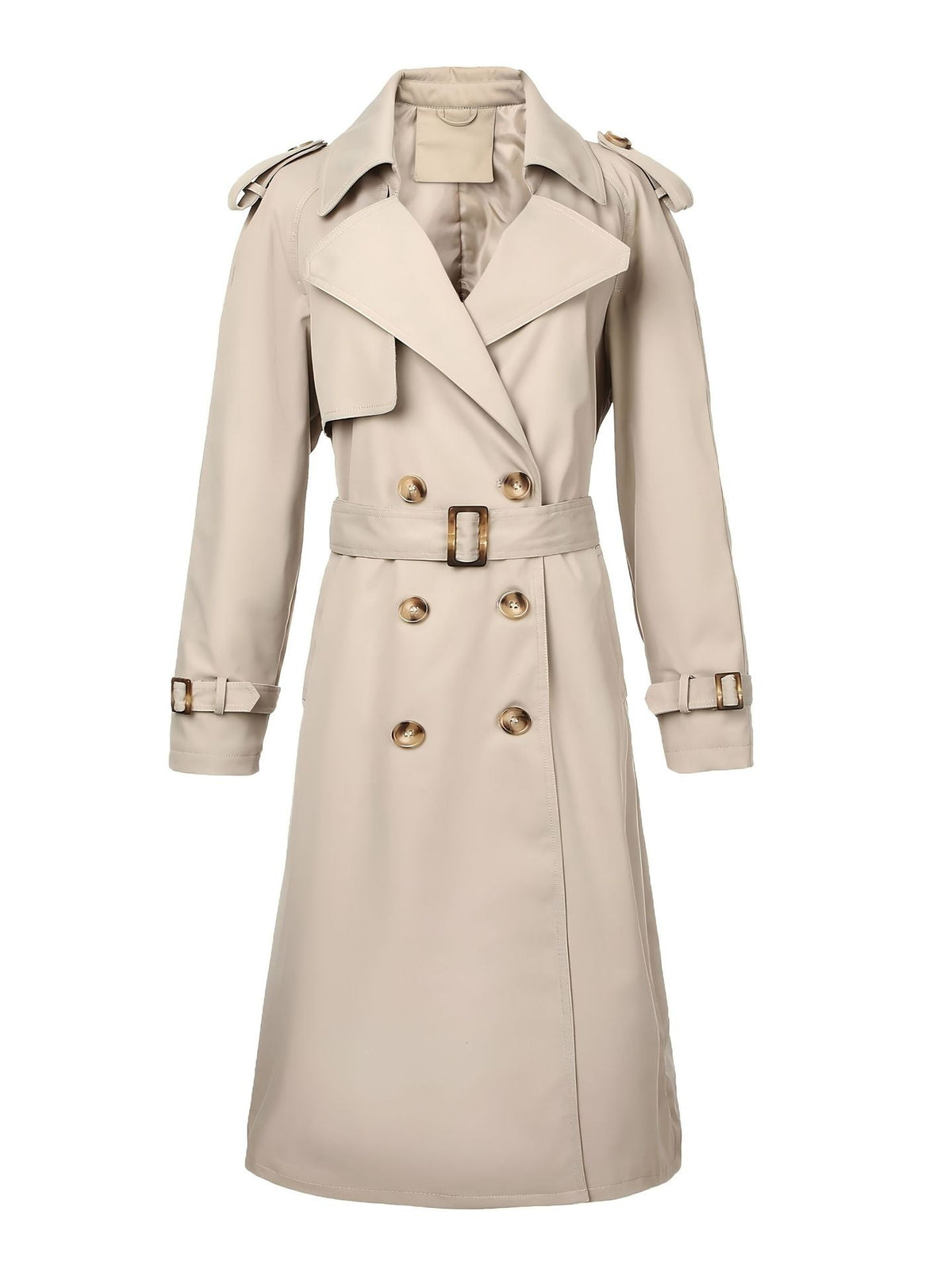 Mid-length cut shown worn open over an outfit