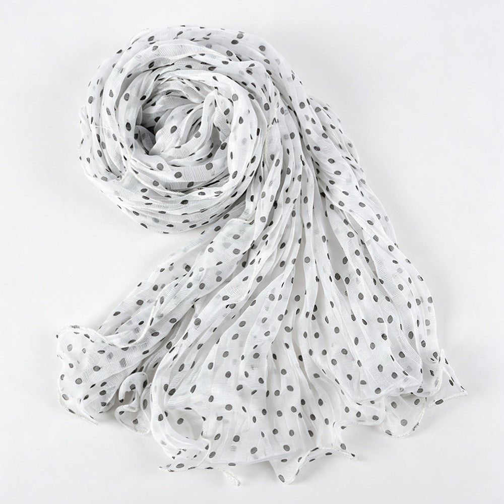 Polka Dot Crinkle Shimmer Hijab Scarf(MH249) - Mariam's Collection