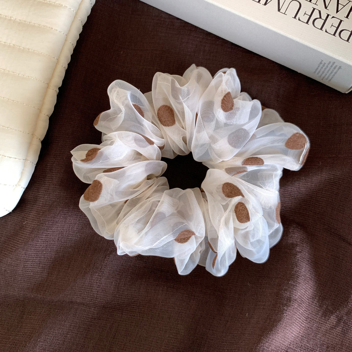 Polka Dot Scrunchie Hair Tie（MAC464） - Mariam's Collection