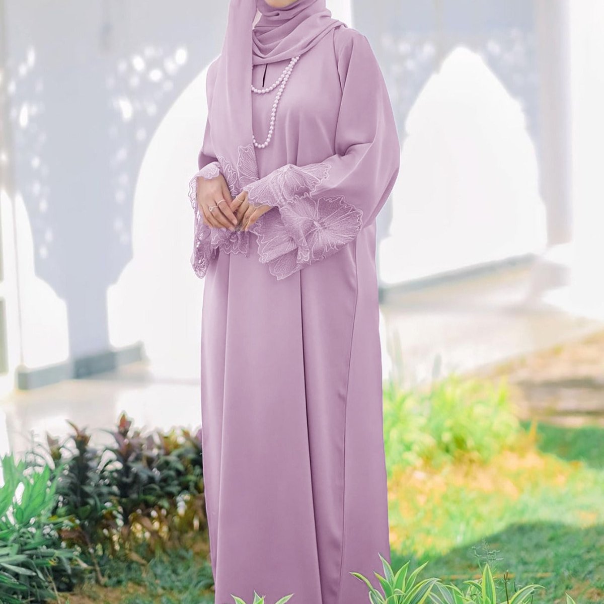 Prayer Abaya with Matching Hijab(MA396) - Mariam's Collection