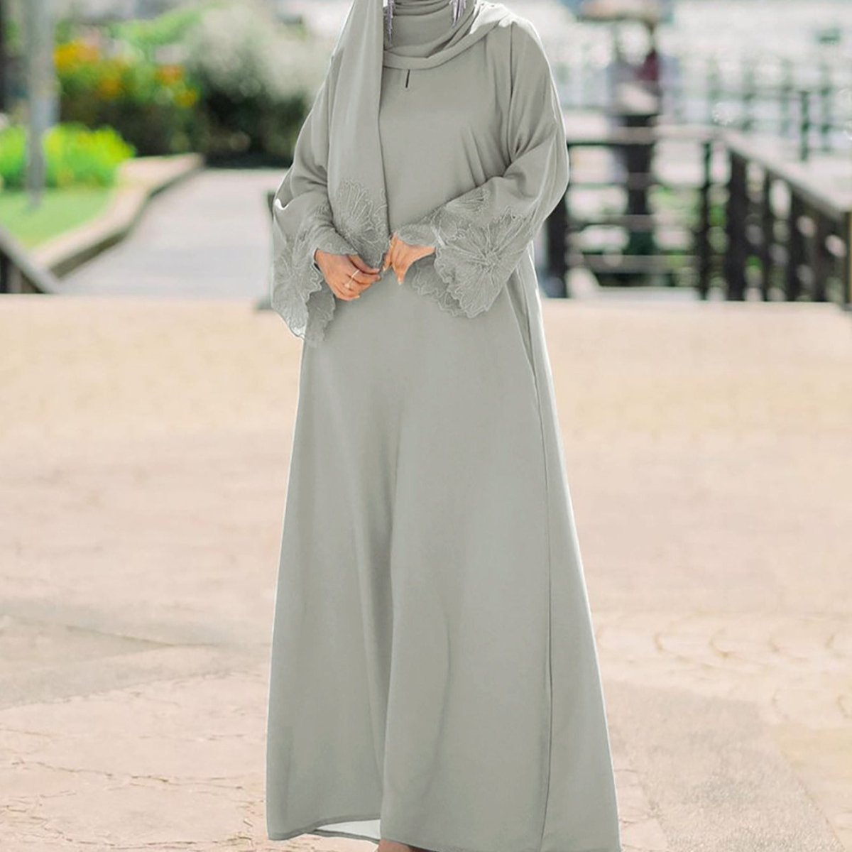 Prayer Abaya with Matching Hijab(MA396) - Mariam's Collection