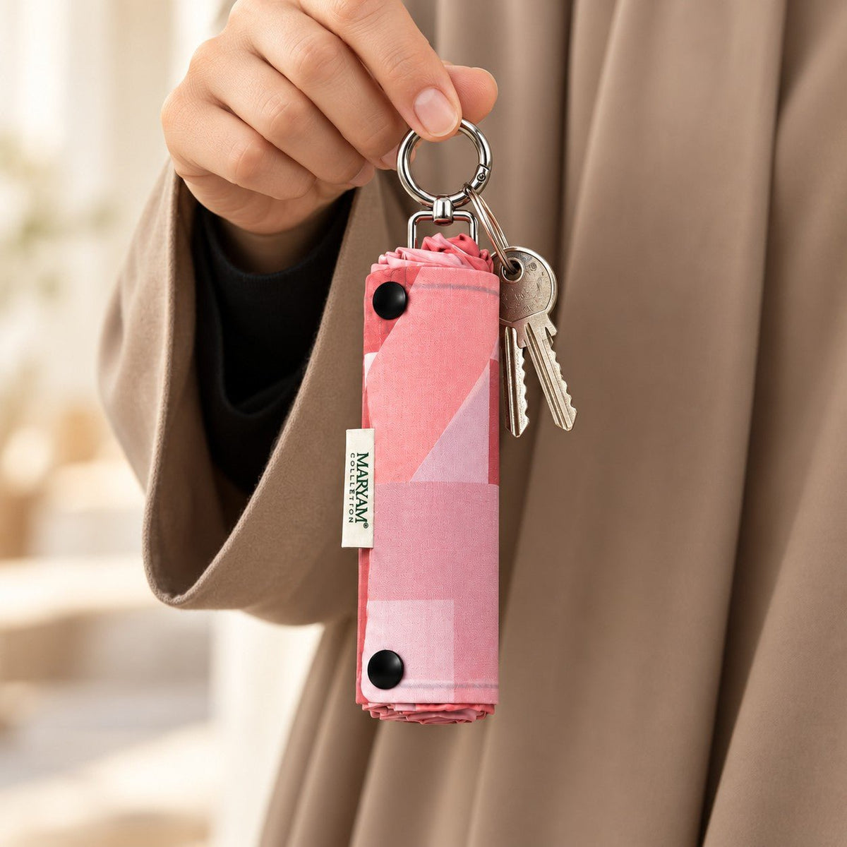 Prayer Mat Keychain – Waterproof Rollable Travel Mat (MR091) - Mariam's Collection